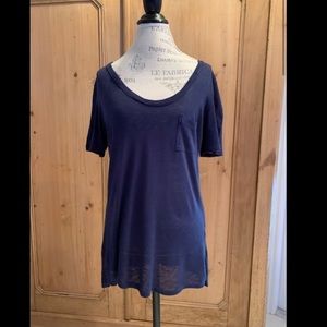 Splendid navy blue pocket t shirt